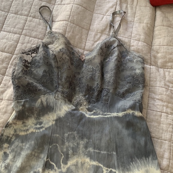 Vintage lace tie dye slip dress size medium - Picture 2 of 4
